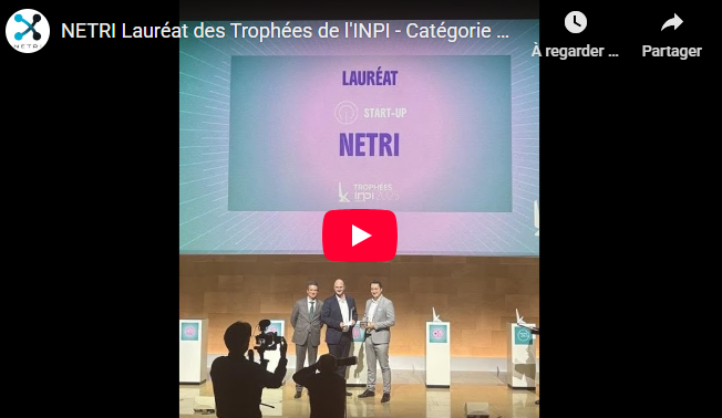 NETRI remporte les Trophées de l'INPI - Catégorie Start-up